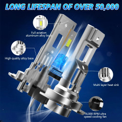 2 бр. H7 LED крушки Turbo Fan 6000K за Hyundai Tucson (2016–2021) 2 бр. H7 LED крушки Turbo Fan 6000K за Hyundai Tucson (2016–2021)