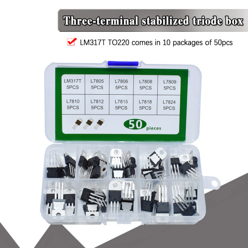 Комплект транзистори и стабилизатори 50 бр. (Voltage Regulator Kit)