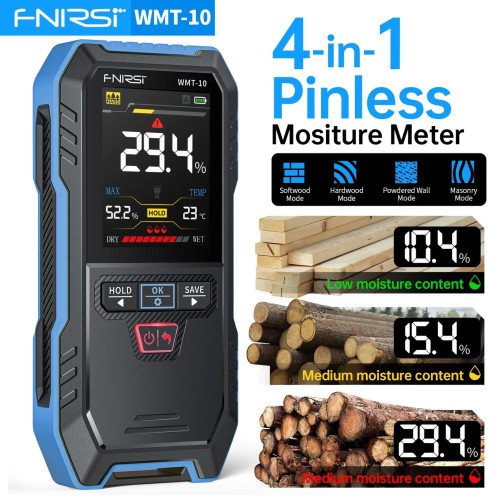FNIRSI WMT-10 влагомер за дърво и стени (безконтактен, индуктивен)