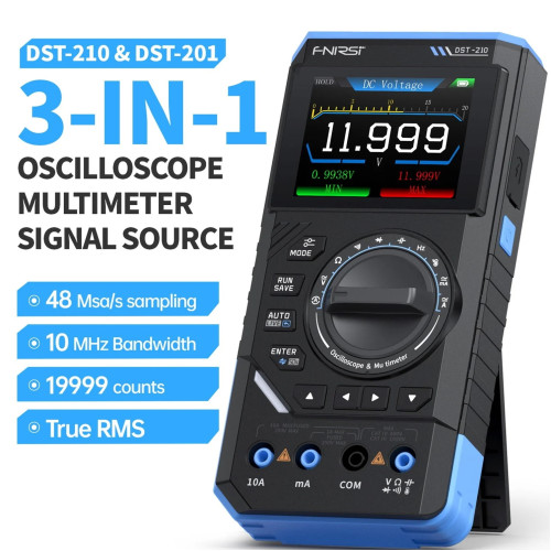FNIRSI DST-210 – 3-в-1 Осцилоскоп, мултицет и генератор на сигнали FNIRSI DST-210 – 3-в-1 Осцилоскоп, мултицет и генератор на сигнали