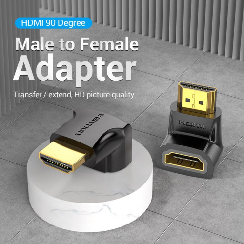 Vention HDMI адаптер 90° ъглов (M/F) – Right Angle HDMI Vention HDMI адаптер 90° ъглов (M/F) – Right Angle HDMI