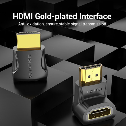 Vention HDMI адаптер 90° ъглов (M/F) – Right Angle HDMI Vention HDMI адаптер 90° ъглов (M/F) – Right Angle HDMI