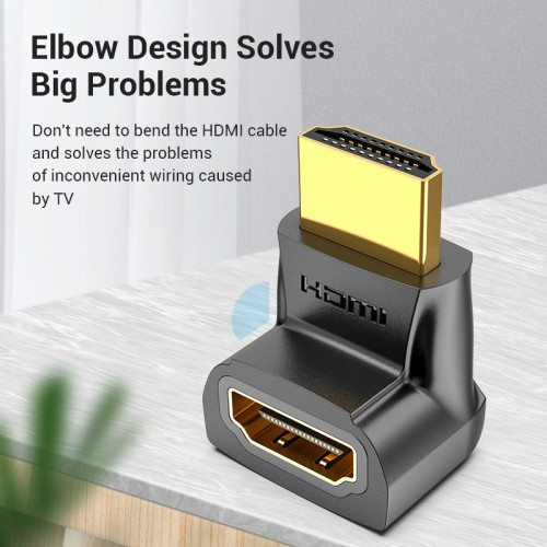 Vention HDMI адаптер 270° ъглов (M/F) – Right Angle Vention HDMI адаптер 270° ъглов (M/F) – Right Angle
