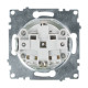 Единичен електрически контакт DeTech DE-9223-42 с рамка, Шуко, 16A, 250V, за вграждане, IP20, бял