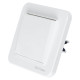 Единичен електрически ключ DeTech DE-9223-01 с рамка, 10A, 250V, за вграждане, IP20, бял Единичен електрически ключ DeTech DE-9223-01 с рамка, 10A, 250V, за вграждане, IP20, бял