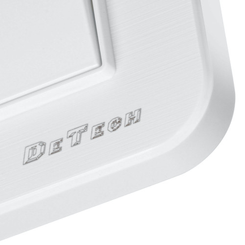 DeTech DE-9223-52 Double Schuko Socket Outlet with Frame, 16A, 250V, Flush Mount, IP20, White
