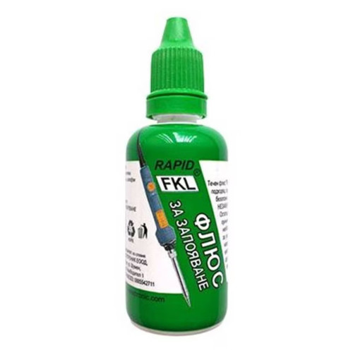Флюс RAPID FKL зелен 40ml – течен флюс за запояване на електроника и PCB Флюс RAPID FKL зелен 40ml – течен флюс за запояване на електроника и PCB
