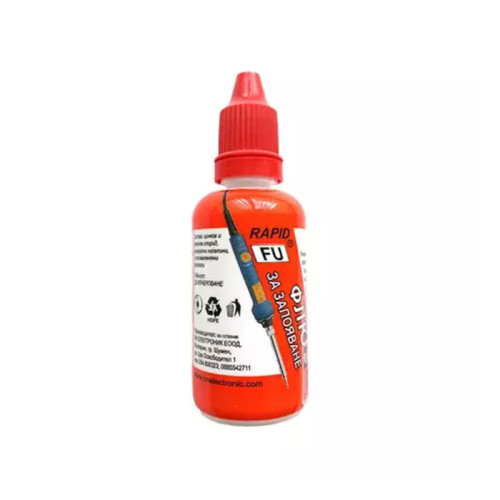 Флюс течен RAPID FU, 40ml – универсален флюс за запояване на мед и електроника