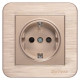 DeTech DE-9223-42 Single Schuko Socket Outlet with Frame, 16A, 250V, IP20, Flush Mount, Gold DeTech DE-9223-42 Single Schuko Socket Outlet with Frame, 16A, 250V, IP20, Flush Mount, Gold
