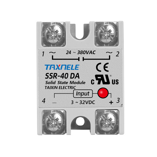 Еднофазно Solid State Relay SSR-40DA – 3–32V DC към 24–380V AC