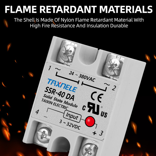 Твърдотелно реле SSR-40DA 3–32V DC, 24–380V AC Single Phase Solid State Relay SSR-40DA SSR-25DA SSR-10DA DC to AC 3-32VDC Input 24-380VAC Output Solid State Relay Module