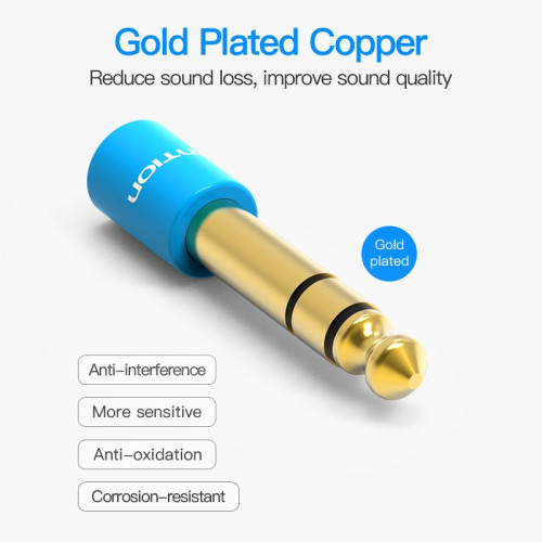 Vention 6.5mm Stereo M to 3.5mm Stereo F Audio Adapter Vention 6.5mm Stereo M to 3.5mm Stereo F Audio Adapter