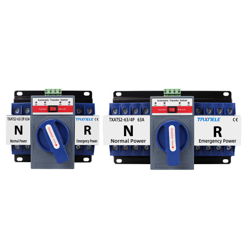 Taxnele TXATS2-63/2P 2P 63A Автоматичен превключвател за два източника AC 230V ATS