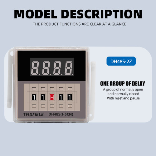 DH48S-2Z Delay SPDT Time Relay with Socket DH48S Series Delay Timer with Base AC 220V