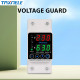 Taxnele 63A 230V цифров защитен прекъсвач с двоен дисплей Dual Display 63A 230V Din Rail Adjustable digital Over Under Voltage Relay Protector Limit Over Current Protection