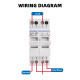 Taxnele TX219G 2P MTS Ръчен превключвател 63A 2P 40A 63A MTS Dual Power Manual Transfer Isolating Switch Interlock Circuit Breaker 230V 400V Modular Changeover Switch
