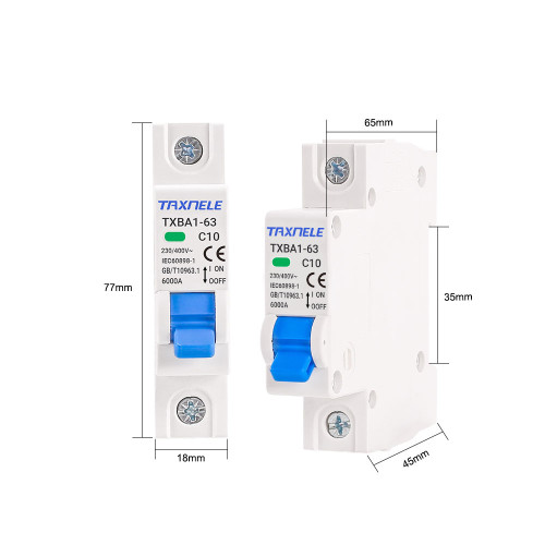 AC MCB 1P 230V 400V 6KA Mini Circuit Breaker Air Switch 6A 10A 16A 20A 32A 40A 50A 63A Overload Short Circuit Protector