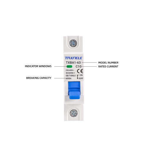AC MCB 1P 230V 400V 6KA Mini Circuit Breaker Air Switch 6A 10A 16A 20A 32A 40A 50A 63A Overload Short Circuit Protector