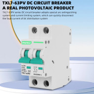 Taxnele TXL7-63PV DC MCB 1000V DC – автоматичен прекъсвач за соларни PV системи 10A–63A
