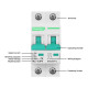 Taxnele TXL7-63PV DC MCB 1000V DC 6kA – 10A до 63A DC MCB Battery Solar Mini Circuit Breaker L7 2P 1000VDC Short Circuit Protection 10A 16A 20A 25A 32A 40A 63A PV 1P & 3P Poles