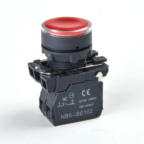 22mm водоустойчив моментен LED бутон 1NO 1NC SB5 LA68S XB5 AW33B5 22mm Waterproof Illuminated LED Round Push Button Switch with Neon Light SB5(LA68S XB5) -AW33B5 1NO 1 NC AC DC24V/AC220V